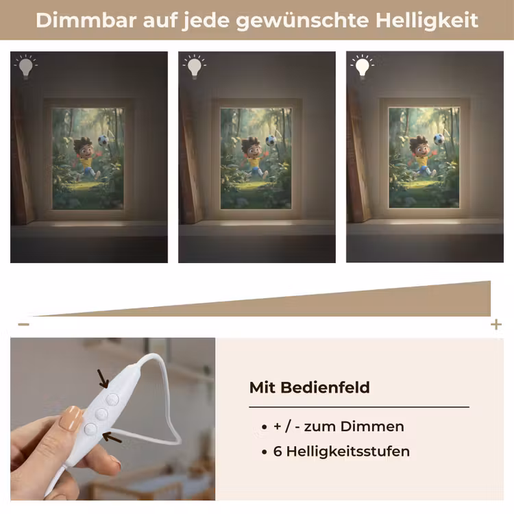 Jongen - Voetbal - Bos Light Box met kabel klein -USP_dimbaarDE