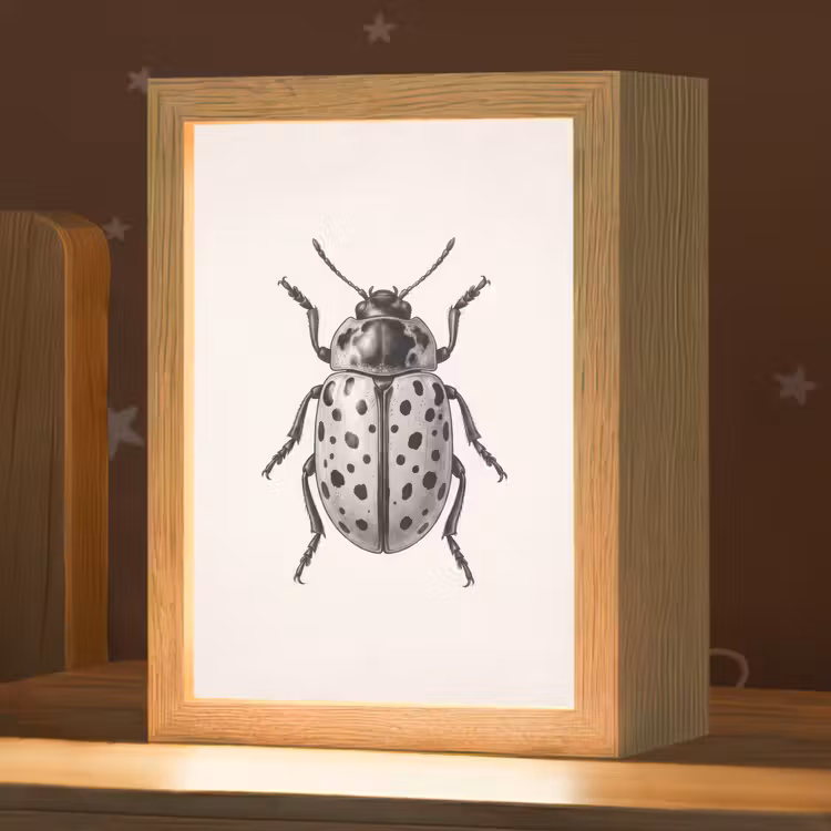 Kever - Insect - Vintage Light Box met kabel (Kinderlampje) klein -zzz_3d_website