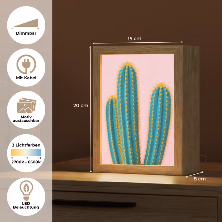 Cactussen - Modern - Pastel Light Box met kabel (Kinderlampje) klein -USP_websiteoverzichtDE