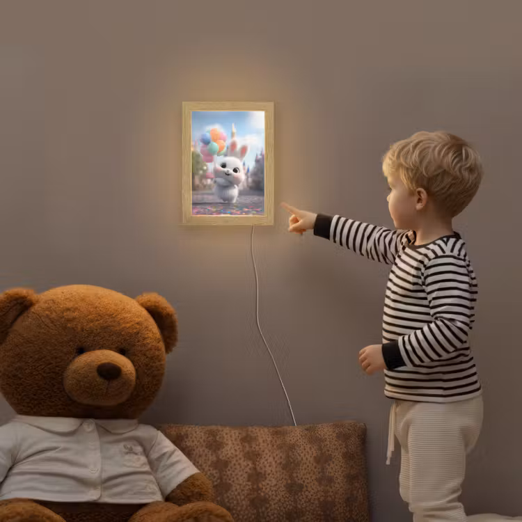 Konijn - Ballonnen - Gekleurd - Confetti Light Box met kabel klein -sfeer4a_kind
