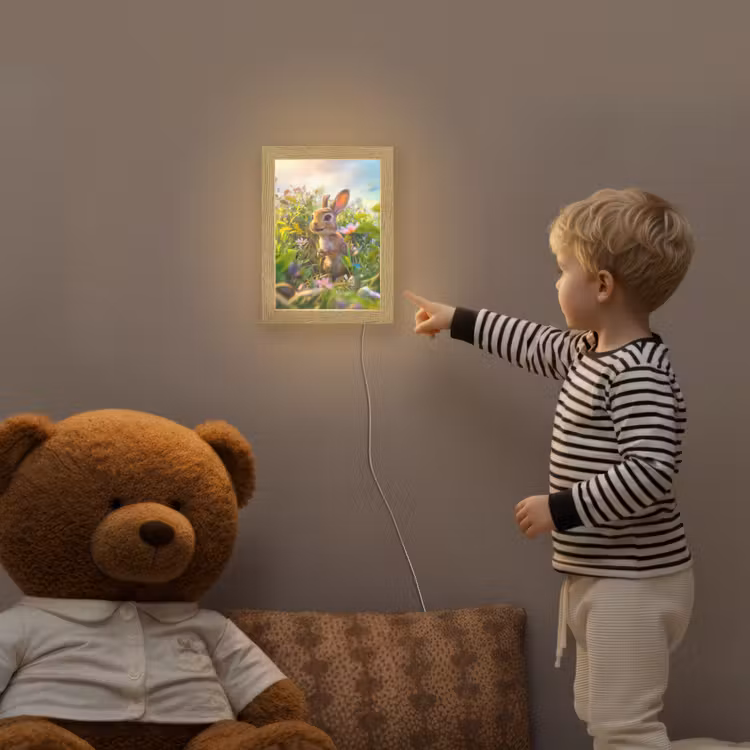 Konijn - Dieren - Natuur Light Box met kabel klein -sfeer4a_kind