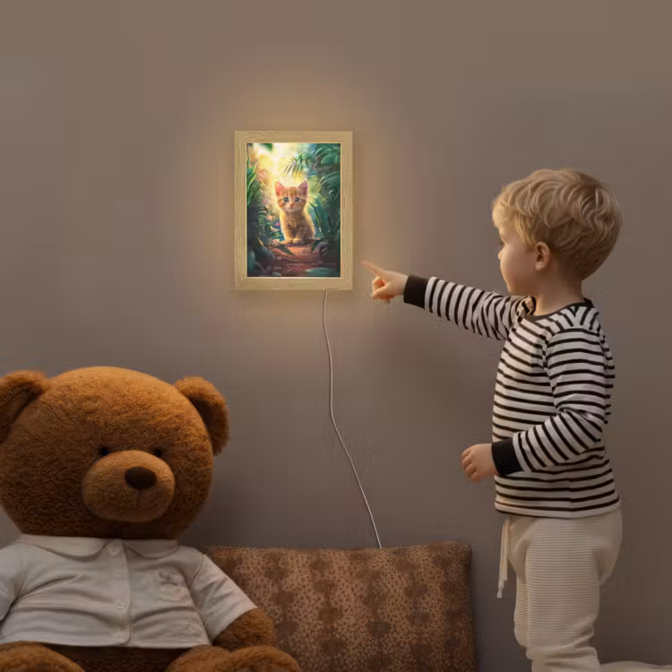 Kat - Huisdier - Natuur Light Box met kabel klein -sfeer4a_kind