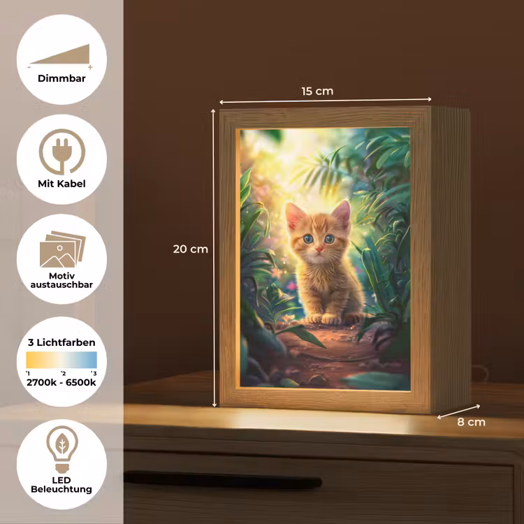 Kat - Huisdier - Natuur Light Box met kabel (Kinderlampje) klein -USP_websiteoverzichtDE