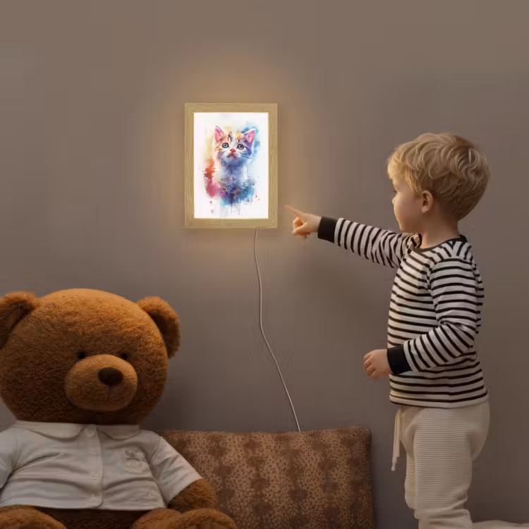 Kat - Portret - Kleuren - Verf - Wit Light Box met kabel klein -sfeer4a_kind
