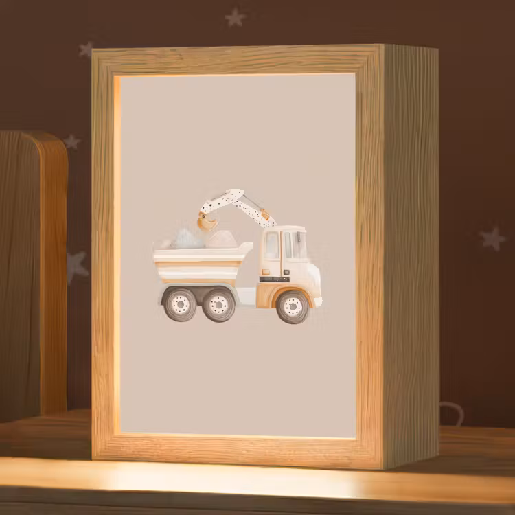 Kiepwagen - Auto - Beige Light Box met kabel klein -zzz_3d_website