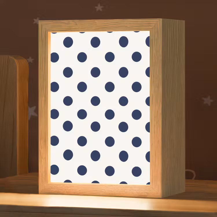 Klassiek - Stippen - Blauw Light Box met kabel (Kinderlampje) klein 904 -zzz_3d_website