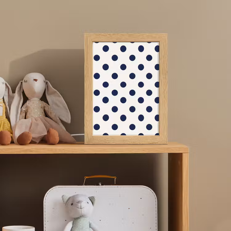 Klassiek - Stippen - Blauw Light Box met kabel (Kinderlampje) klein 904 -sfeer2_kind