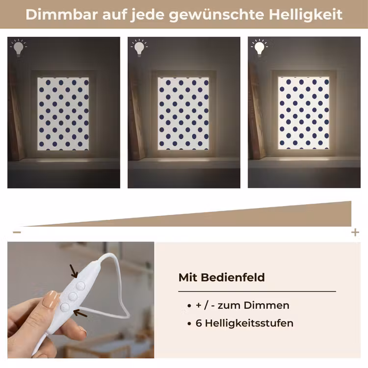 Klassiek - Stippen - Blauw Light Box met kabel (Kinderlampje) klein 904 -USP_dimbaarDE