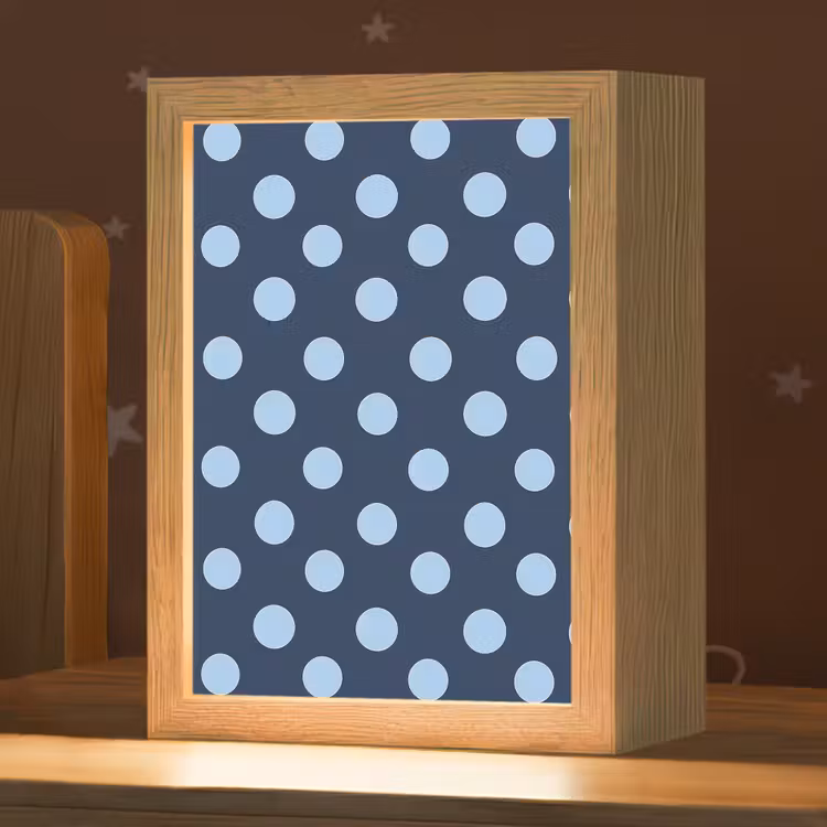 Klassiek - Dots - Blauw Light Box met kabel (Kinderlampje) klein 904 -zzz_3d_website