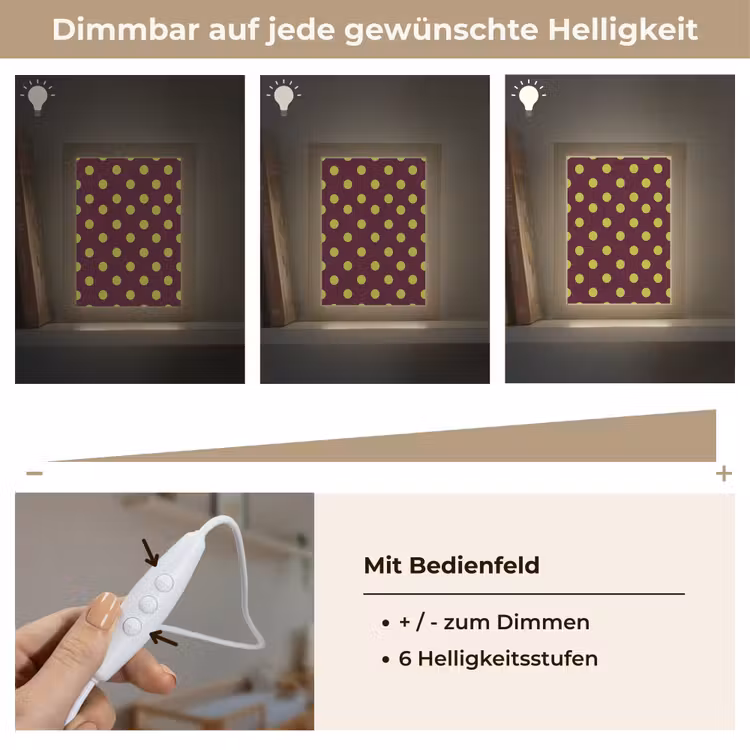 Klassiek - Stippen - Groen Light Box met kabel (Kinderlampje) klein 904 -USP_dimbaarDE