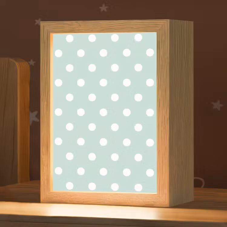Klassiek - Polka - Groen Light Box met kabel (Kinderlampje) klein 904 -zzz_3d_website