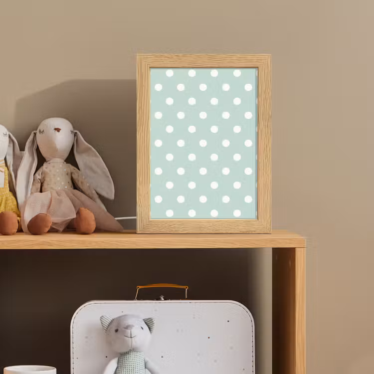 Klassiek - Polka - Groen Light Box met kabel (Kinderlampje) klein 904 -sfeer2_kind