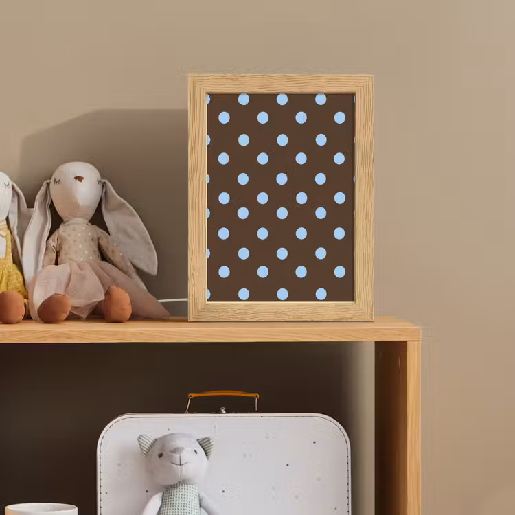 Klassiek - Stippen - Bruin Light Box met kabel (Kinderlampje) klein 904 -sfeer2_kind