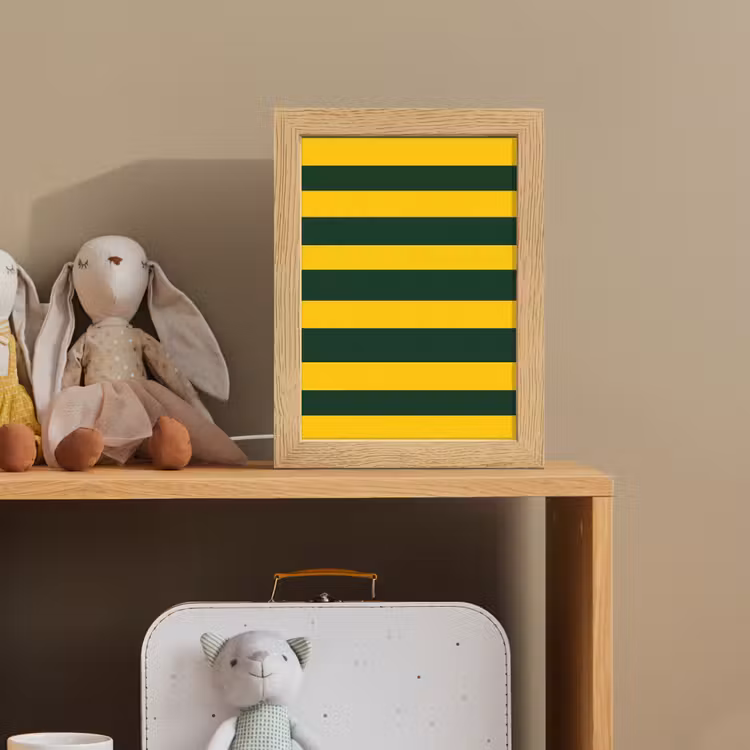 Klassiek - Strepen - Groen Light Box met kabel (Kinderlampje) klein 904 -sfeer2_kind