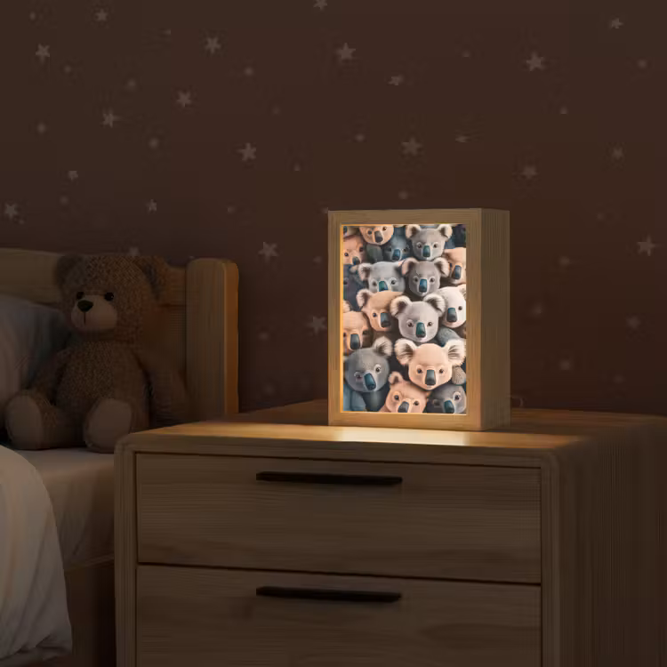 Koala - Dieren - Patronen - Grijs - Bruin - Kinderen Light Box met kabel klein -sfeer1_kind
