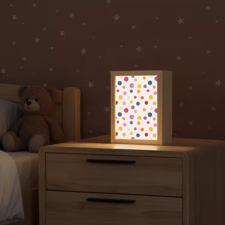 Cirkels - Speels - Kleurrijk Light Box met kabel (Kinderlampje) klein 904 -sfeer1_kind