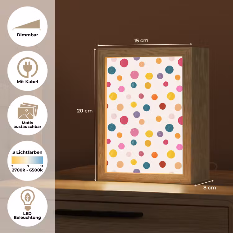 Cirkels - Speels - Kleurrijk Light Box met kabel (Kinderlampje) klein 904 -USP_websiteoverzichtDE