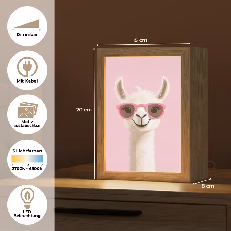 Lama - Zonnebril - Roze Light Box met kabel (Kinderlampje) klein -USP_websiteoverzichtDE