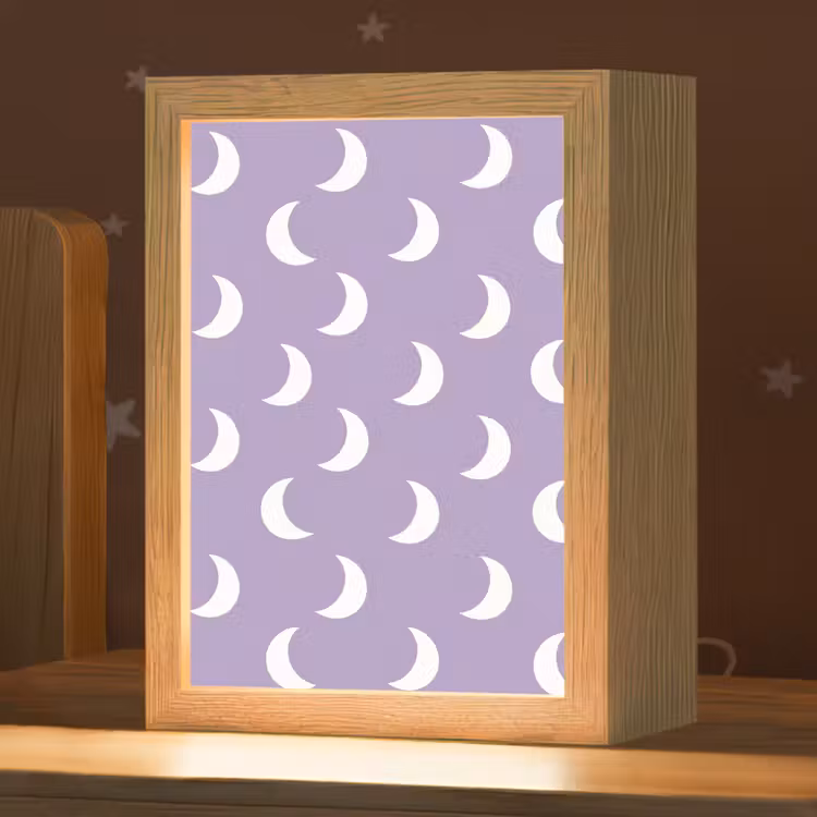 Manen - Patroon - Paars Light Box met kabel (Kinderlampje) klein 904 -zzz_3d_website