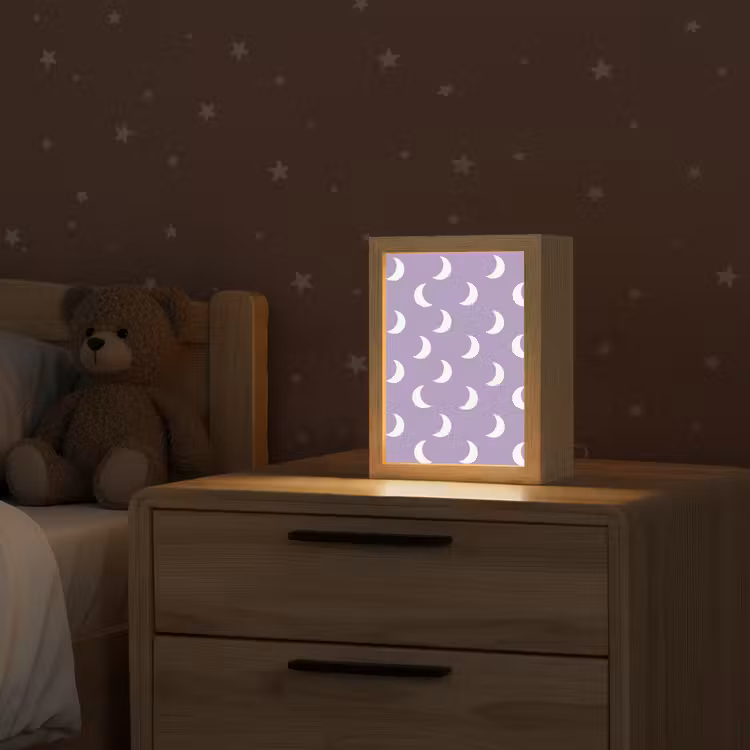 Manen - Patroon - Paars Light Box met kabel (Kinderlampje) klein 904 -sfeer1_kind