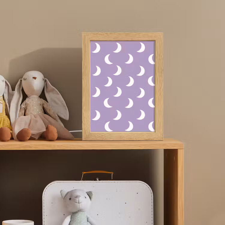 Manen - Patroon - Paars Light Box met kabel (Kinderlampje) klein 904 -sfeer2_kind