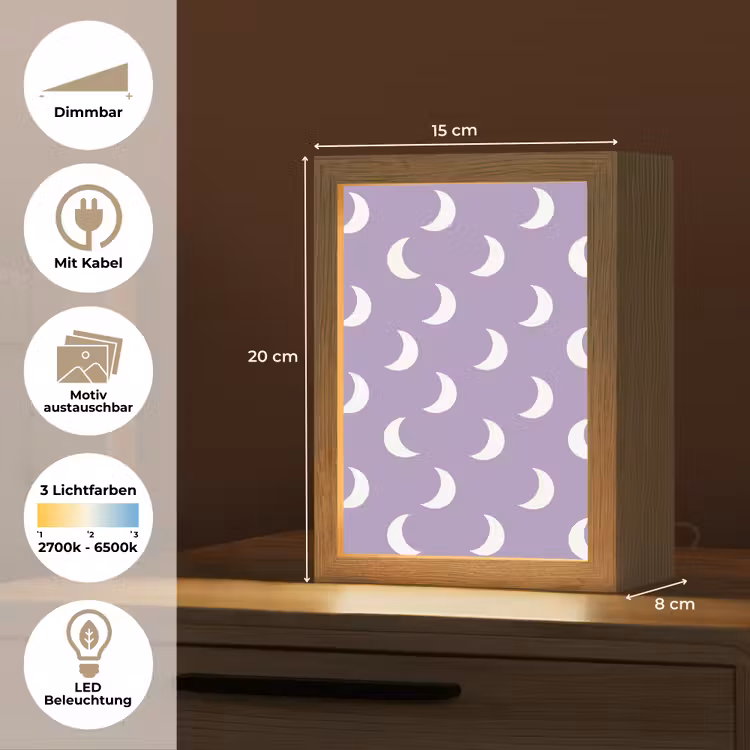 Manen - Patroon - Paars Light Box met kabel (Kinderlampje) klein 904 -USP_websiteoverzichtDE