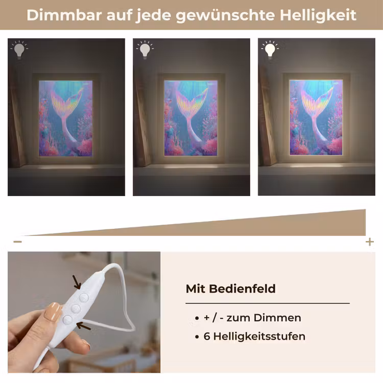 Zeemeerminnenstaart - Koraal - Water Light Box met kabel klein -USP_dimbaarDE