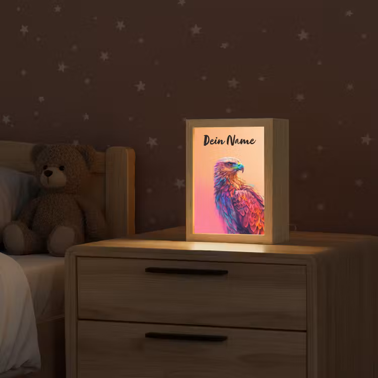 Arend - Vogel - Kleurrijk - Dier Light Box met kabel (Kinderlampje) klein -sfeer1_kind