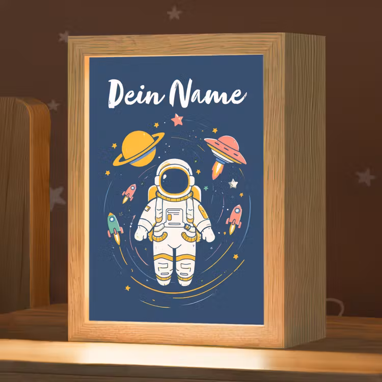 Astronaut - Planeten - Raket Light Box met kabel (Kinderlampje) klein -zzz_3d_website