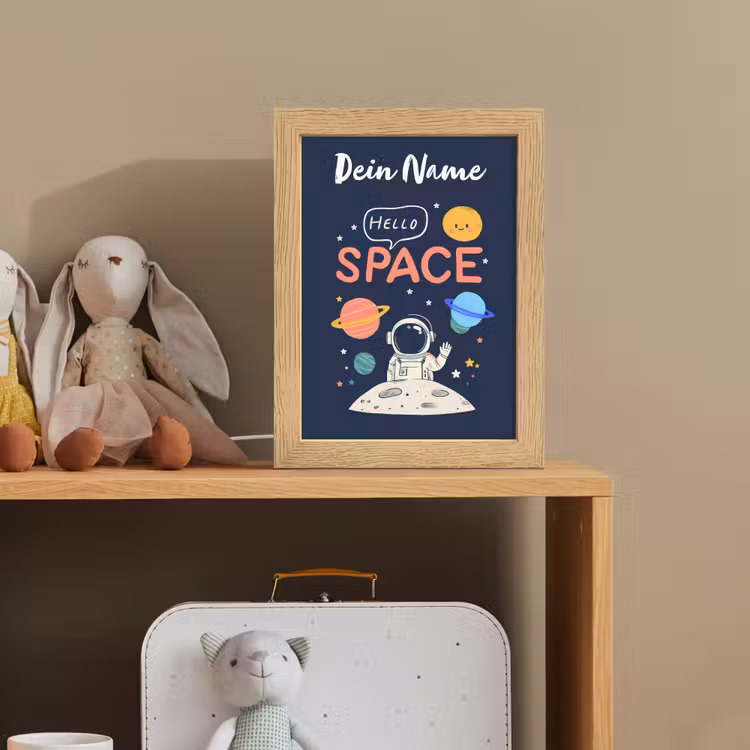 Astronaut - Ruimte - Planeten Light Box met kabel (Kinderlampje) klein -sfeer2_kind