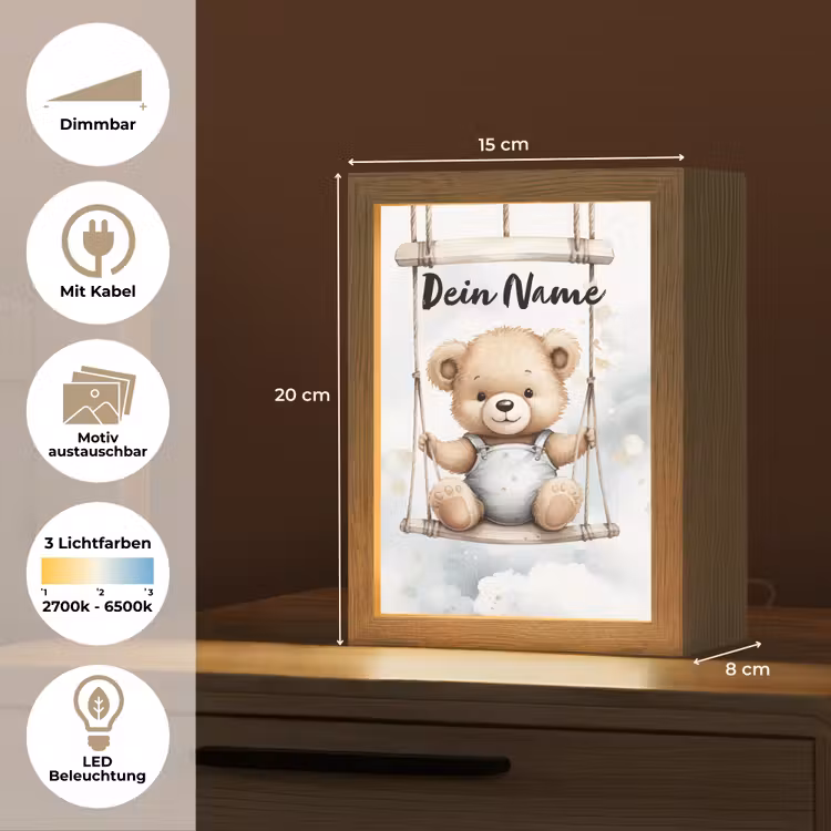 Beer - Baby - Dier - Kinderen Light Box met kabel (Kinderlampje) klein -USP_websiteoverzichtDE