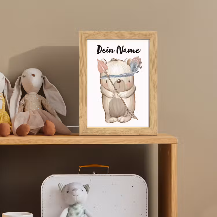 Beer - Dier - Bosdieren Light Box met kabel (Kinderlampje) klein -sfeer2_kind
