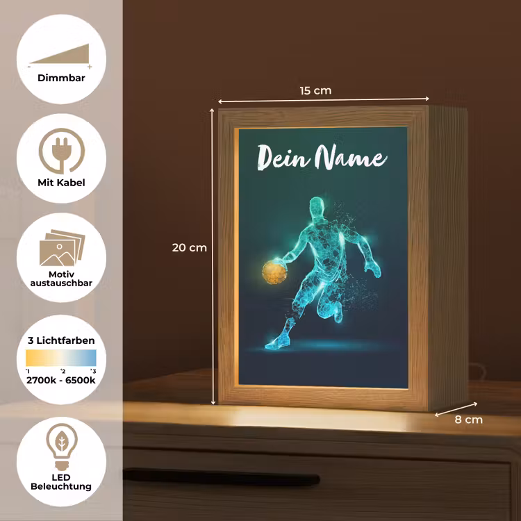 Basketbalspeler - Digitaal - Groen - Blauw Light Box met kabel (Kinderlampje) klein -USP_websiteoverzichtDE