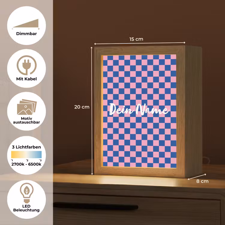 Blokjes - Blauw - Roze Light Box met kabel (Kinderlampje) klein -USP_websiteoverzichtDE