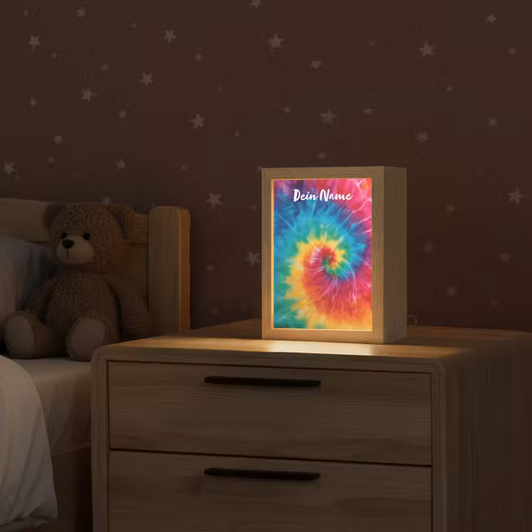 Kleurrijk - Regenboog - Spiraal Light Box met kabel (Kinderlampje) klein -sfeer1_kind