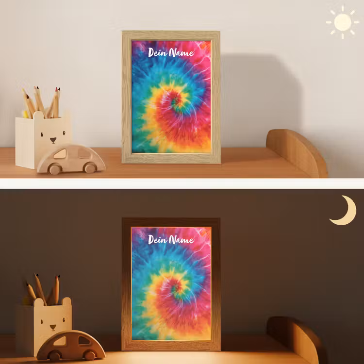 Kleurrijk - Regenboog - Spiraal Light Box met kabel (Kinderlampje) klein -sfeer3_kind