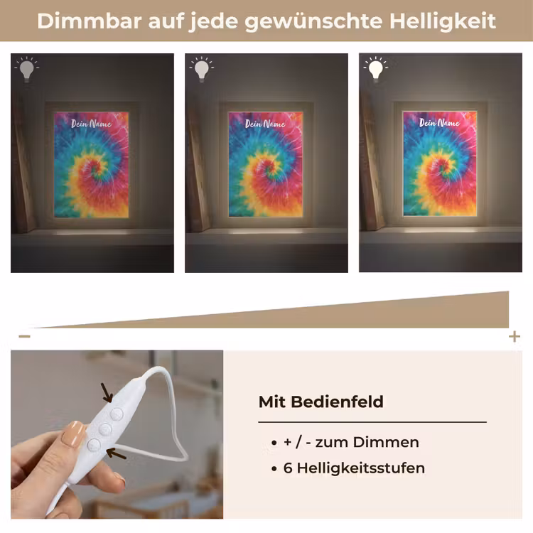 Kleurrijk - Regenboog - Spiraal Light Box met kabel (Kinderlampje) klein -USP_dimbaarDE