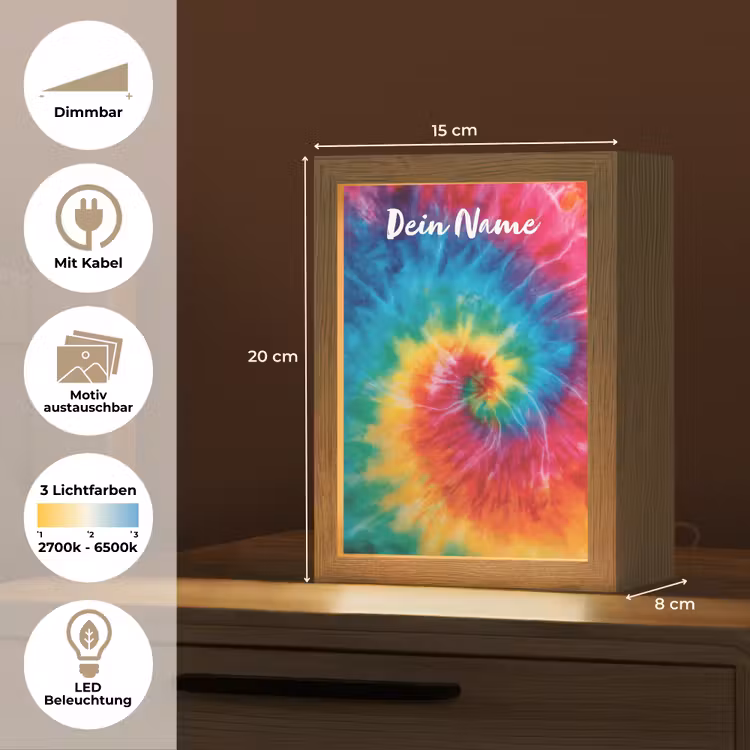 Kleurrijk - Regenboog - Spiraal Light Box met kabel (Kinderlampje) klein -USP_websiteoverzichtDE