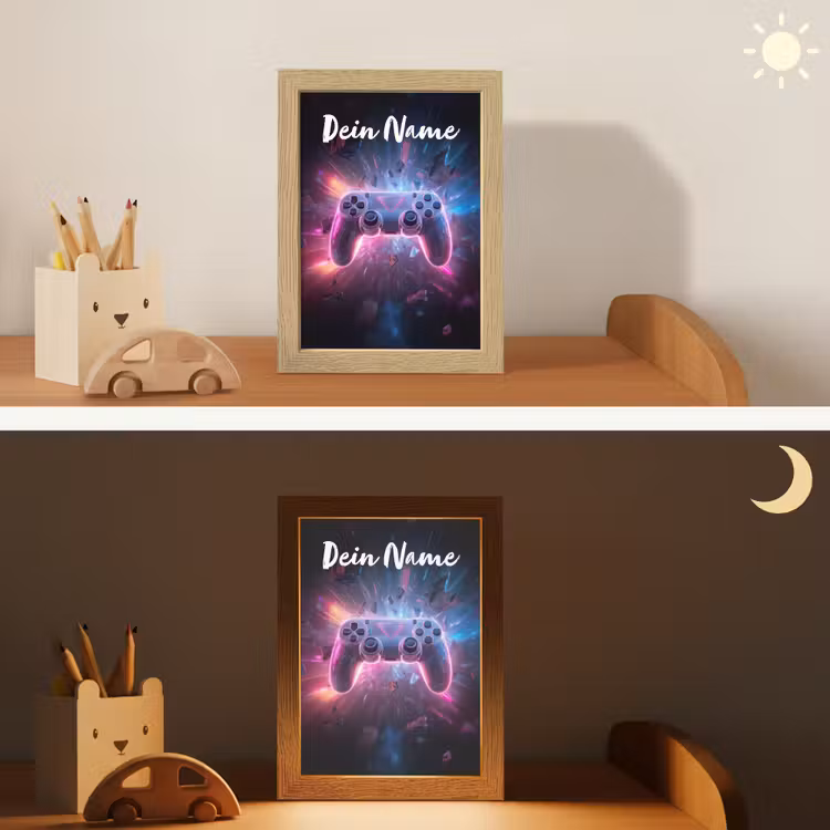 Controller - Neon - Game Light Box met kabel (Kinderlampje) klein -sfeer3_kind