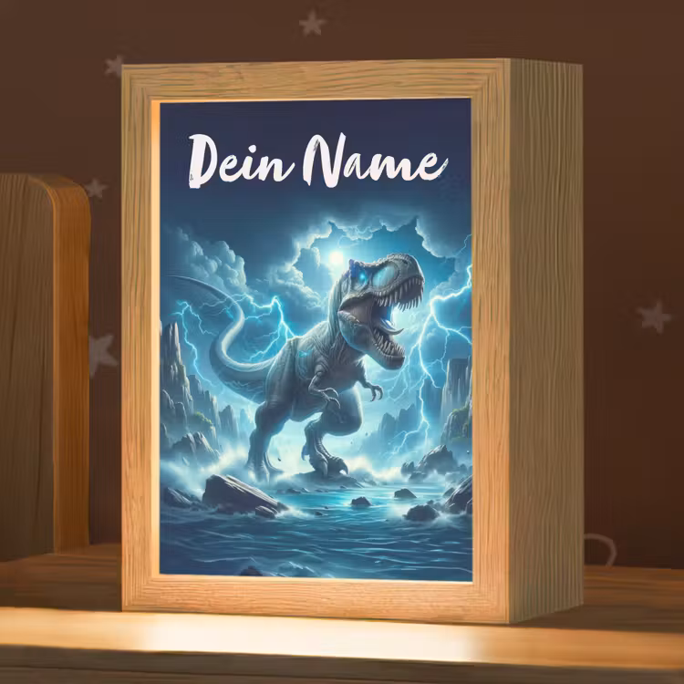 Dino - Blauw - Jongens Light Box met kabel (Kinderlampje) klein -zzz_3d_website