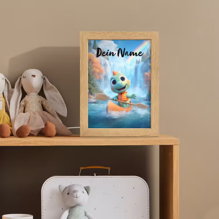 Dino - Natuur - Waterval Light Box met kabel (Kinderlampje) klein -sfeer2_kind