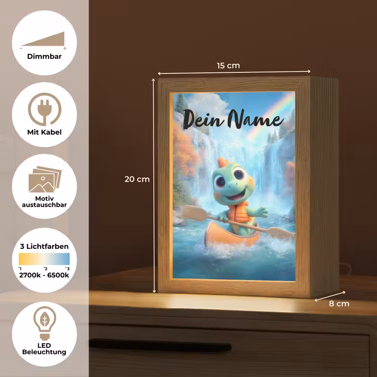 Dino - Natuur - Waterval Light Box met kabel (Kinderlampje) klein -USP_websiteoverzichtDE