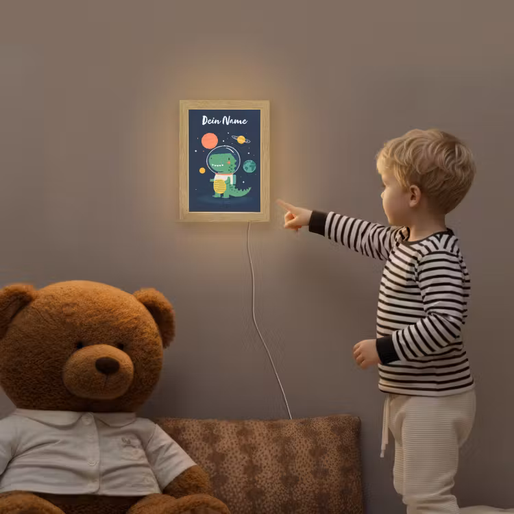 Dino - Ruimtepak - Planeten Light Box met kabel (Kinderlampje) klein -sfeer4a_kind