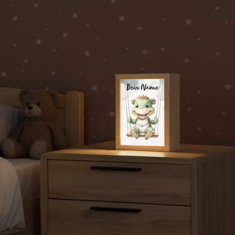 Dino - Baby dier - Kinderen Light Box met kabel (Kinderlampje) klein -sfeer1_kind