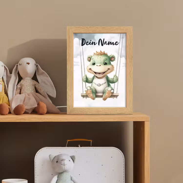Dino - Baby dier - Kinderen Light Box met kabel (Kinderlampje) klein -sfeer2_kind