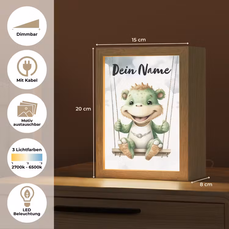 Dino - Baby dier - Kinderen Light Box met kabel (Kinderlampje) klein -USP_websiteoverzichtDE
