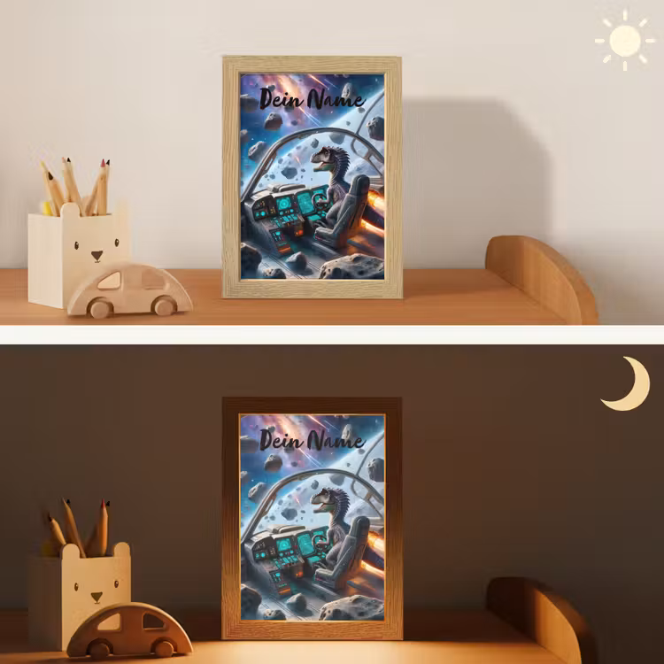 Dino - Ruimte - Jongens Light Box met kabel (Kinderlampje) klein -sfeer3_kind