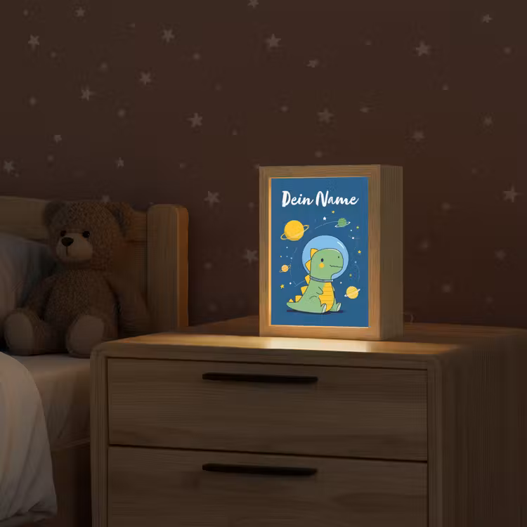 Dino - Ruimte - Planeten Light Box met kabel (Kinderlampje) klein -sfeer1_kind
