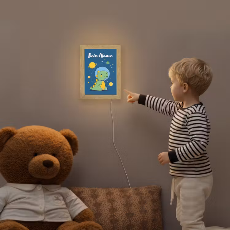 Dino - Ruimte - Planeten Light Box met kabel (Kinderlampje) klein -sfeer4a_kind