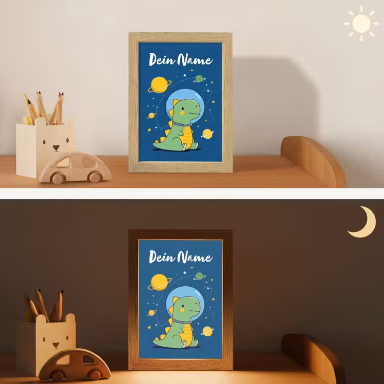 Dino - Ruimte - Planeten Light Box met kabel (Kinderlampje) klein -sfeer3_kind